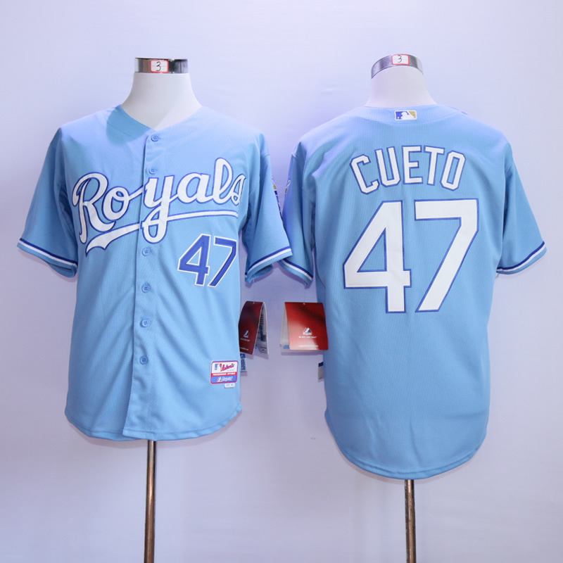 Men Kansas City Royals #47 Cueto Light Blue MLB Jerseys->kansas city royals->MLB Jersey
